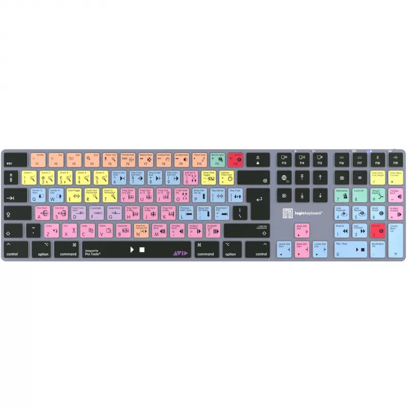 Tastatur LogicKeyboard LKB-PT-TM — Full-Size (100%) Bluetooth QWERTZ Deutsch, Titangrau