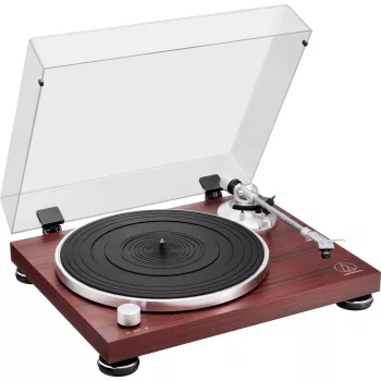 Riemengetriebener Audio-Plattenspieler Audio-Technica AT-LPW50BTRW Braun Manuell