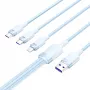 USB 2.0 A auf 3-in-1 6A Kabel Vention CTRLG 1,5 m blau