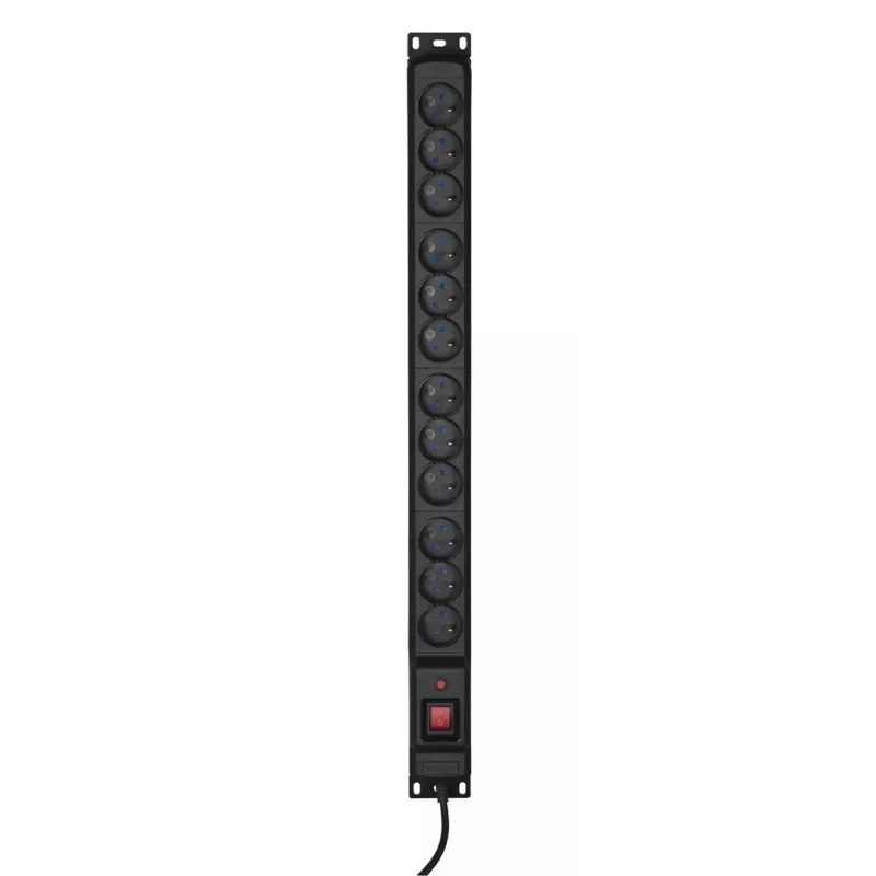 Activejet COMBO 12-Steckdosenleiste 1,5m schwarz