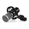PC-Mikrofon MEDIA-TECH MT397S — kabelgebunden, XLR-Eingang, 20–20000 Hz, 150 Ω, -32 dB, 2,4 m Kabel, Tischständer, schwarz