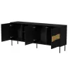 Cama INSERTO 3D1W Kommode 190x40x80 schwarz + LED