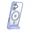 Schutzhülle Torras Pstand Series für iPhone 16 — Blau, schlank-Fit mit integriertem Ständer