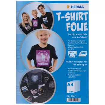 Herma T-Shirt-Transferfolie A4 für dunkle und schwarze Textilien 20 Bl. 4527 (4527)