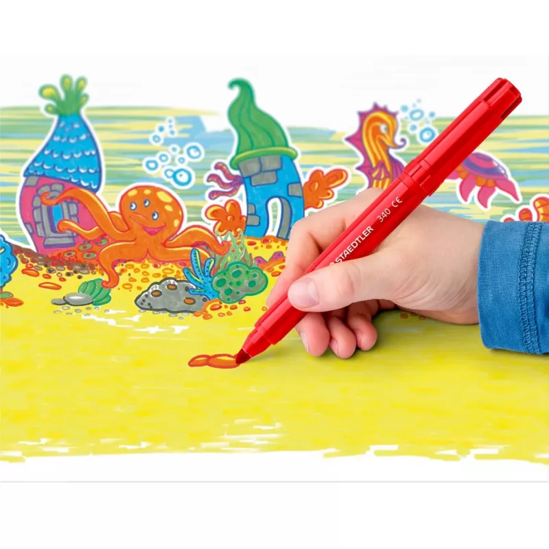 Marker Staedtler Noris Jumbo 6er-Pack abwaschbar ungiftig — breite Spitze, kindersichere Marker