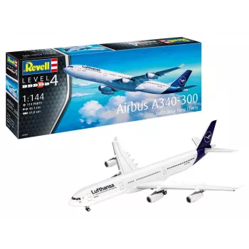 Plastikmodellbausatz REVELL Airbus A340-300 Lufthansa New Livery Maßstab 1:144