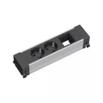Power Extension Bachmann 916.000 0,1m 2 AC Outlets Schwarz