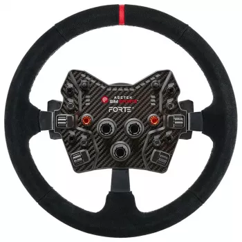 Asetek SimSports Lenkradkranz, abgesenkt, 340 mm - schwarz, Veloursleder