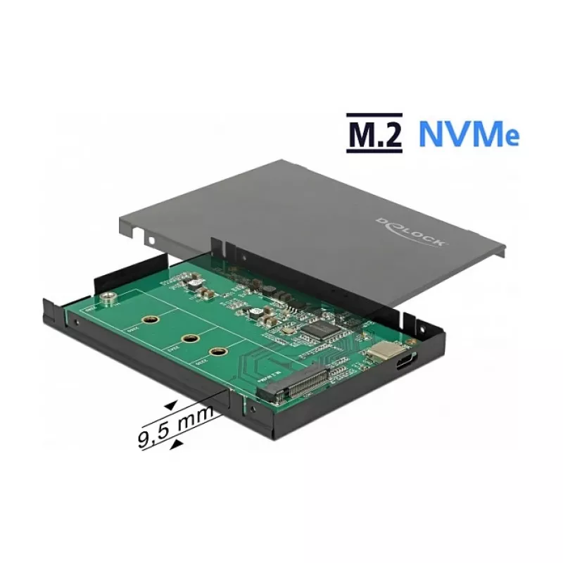 SSD-Gehäuse DeLOCK 42609 Schwarz M.2