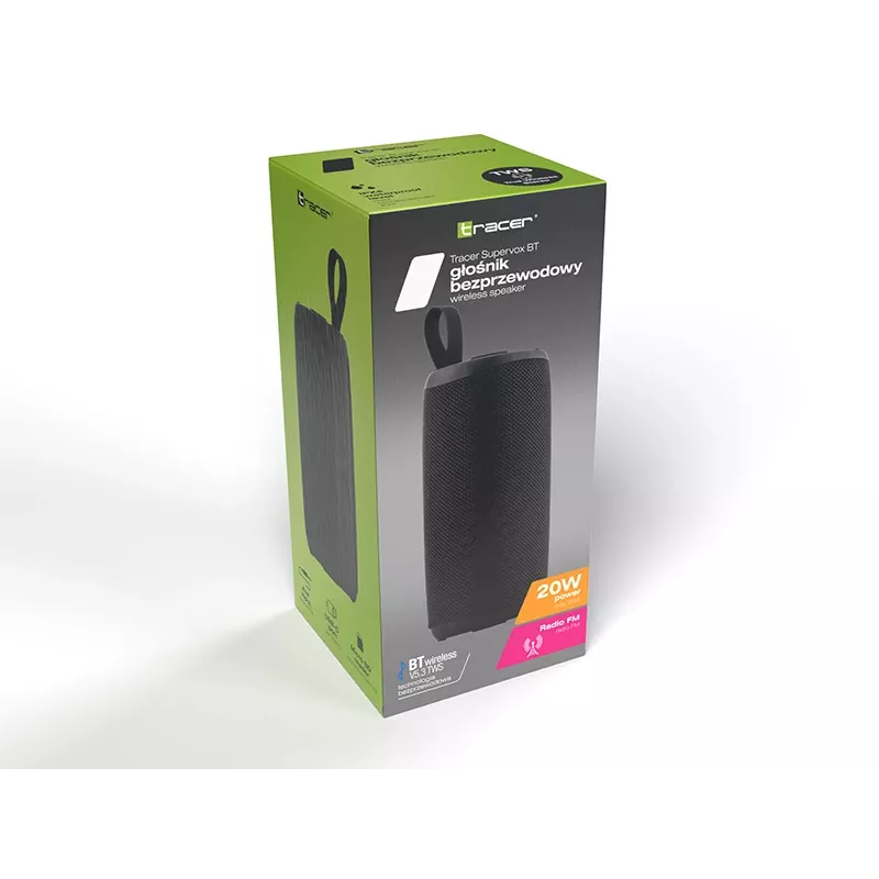 Tragbarer Bluetooth-Lautsprecher TRACER Supervox Schwarz TRAGLO47686 — kabelloses Audio, kompaktes Design