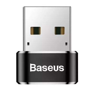 Baseus USB-Stecker auf Typ-C-Buchse Adapter Konverter Schwarz