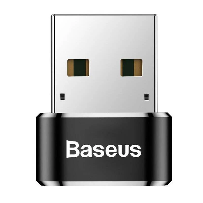 Baseus USB-Stecker auf Typ-C-Buchse Adapter Konverter Schwarz
