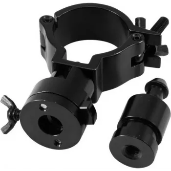EUROLITE Klemme TPZ-1 schwarz mit TV-Stift – Beleuchtungs-/Traversenklemme für Leuchten