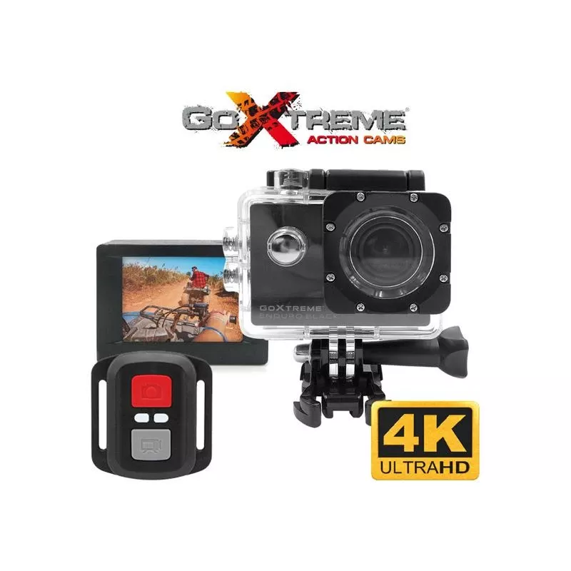 Easypix GoXtreme Enduro Schwarz - Action-Kamera - montierbar - 4K / 30 fps - 8,0 MPix - Wi-Fi - bis 30 m wasserdicht - Schwarz