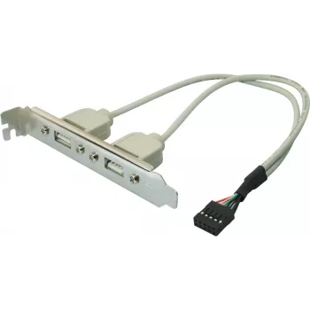 USB 2.0 interner Einbauhalterung ShiverPeaks 75620 mit 2 × Typ-A-Anschlüssen und 10-poligem Mainboard-Stecker