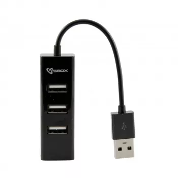 Sbox H-204 USB 4-Port-HUB Schwarz