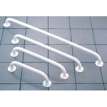 Metallhandlauf für das Badezimmer Mobilex 30 cm – wandmontierter Haltegriff, weiß, Belastung 120 kg, Ø 2,5 cm, Wandabstand 42 mm