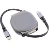 USB-C-Kabel InLine 35850, 100W Power Delivery, 0,80 m, schwarz/grau