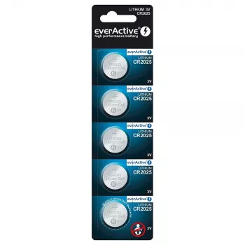 Lithium-Batterie mini everActive CR2025 - Blister 5 Stk.