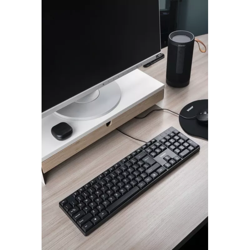 Savio KB-01 Tastatur Home/Office USB QWERTY US Englisch Schwarz