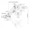 Monitorhalterung für Rohr / Stange 28-60 mm Maclean, 17-27'', max. 7 kg, Gasfeder, MC-459