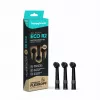 happybrush ECO R2 Ersatzbürstenköpfe, schwarz, 3 Stück