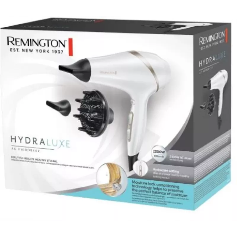 Haartrockner Remington AC8901 HYDRAlux 2300 W 3 Temperaturstufen Ionen-Funktion Diffusordüse Weiß