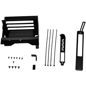 Lian Li O11DEXL-1X Upright GPU-Halterung – Schwarz – Umbausatz für das Lian Li O11DEXL-W – vertikale Grafikkartenmontage – PCI-Slot-Abdeckplatte – ohne Riser-Kabel – für 4-Sl