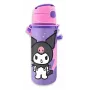 Kids Euroswan Aluminiumflasche mit Tragegurt 600 ml Kuromi — isolierte Trinkflasche für Kinder