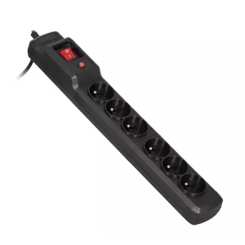 Activejet COMBO 6GN 5M schwarze Steckdosenleiste mit Kabel