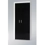 Kleiderschrank cama meble SAMBA weiß/schwarz glänzend, 900×550×2030 mm, 1 Einlegeboden