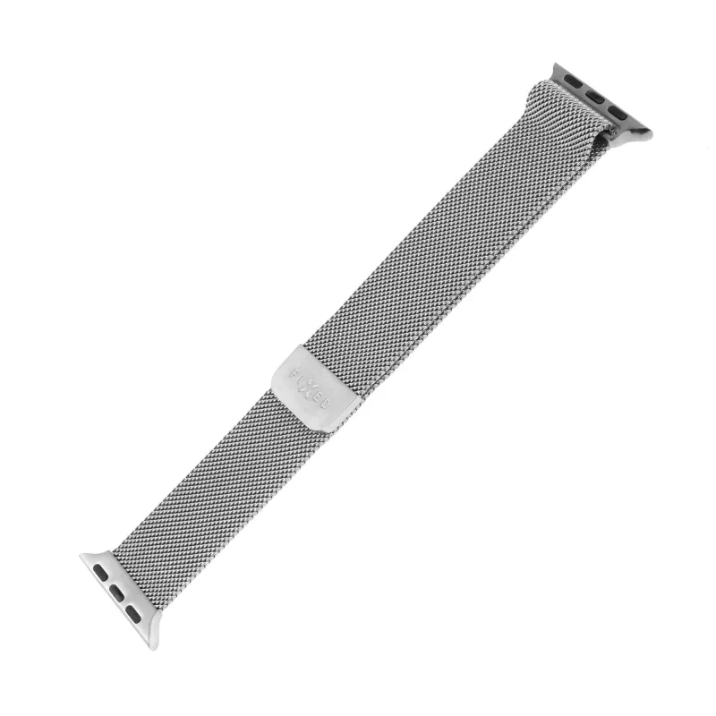 Mesh-Armband FIXED für Apple Watch 38/40/41 mm — FIXMEST-436-SL Silber, Milanese-Edelstahl, verstellbar
