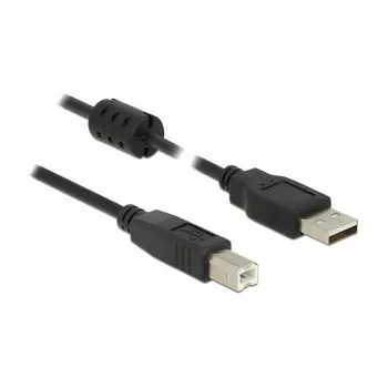 USB-Kabel DeLOCK 84896 USB 2.0 1,5 m USB A USB B Schwarz