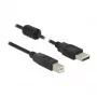 USB-Kabel DeLOCK 84896 USB 2.0 1,5 m USB A USB B Schwarz
