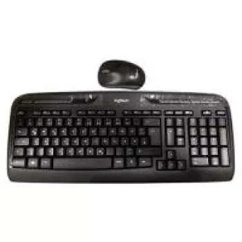Logitech Wireless Combo MK330, Tastatur-Maus-Set, Deutsch, Schwarz (920-003967)