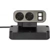 Power Extension Brennenstuhl 1153580100 2m 10 AC Outlets Indoor Schwarz Silver