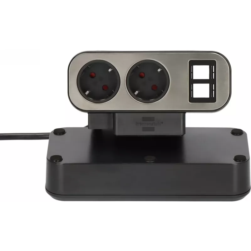 Power Extension Brennenstuhl 1153580100 2m 10 AC Outlets Indoor Schwarz Silver