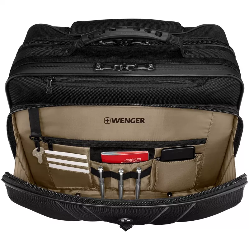 Wenger Rollkoffer-Laptoptasche Legacy Schwarz Series für 15,6 Zoll (39,62 cm) mit Tablet-Fach