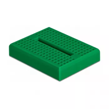 Breadboard DELOCK 18321 — lötfreies Steckbrett, Kunststoff, 36×46×10 mm, grün