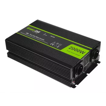 Spannungswandler Grün Cell INV20, 24 V DC auf 230 V AC, 4000 W, 50 Hz, 40 A Eingang, für den Innenbereich, schwarz