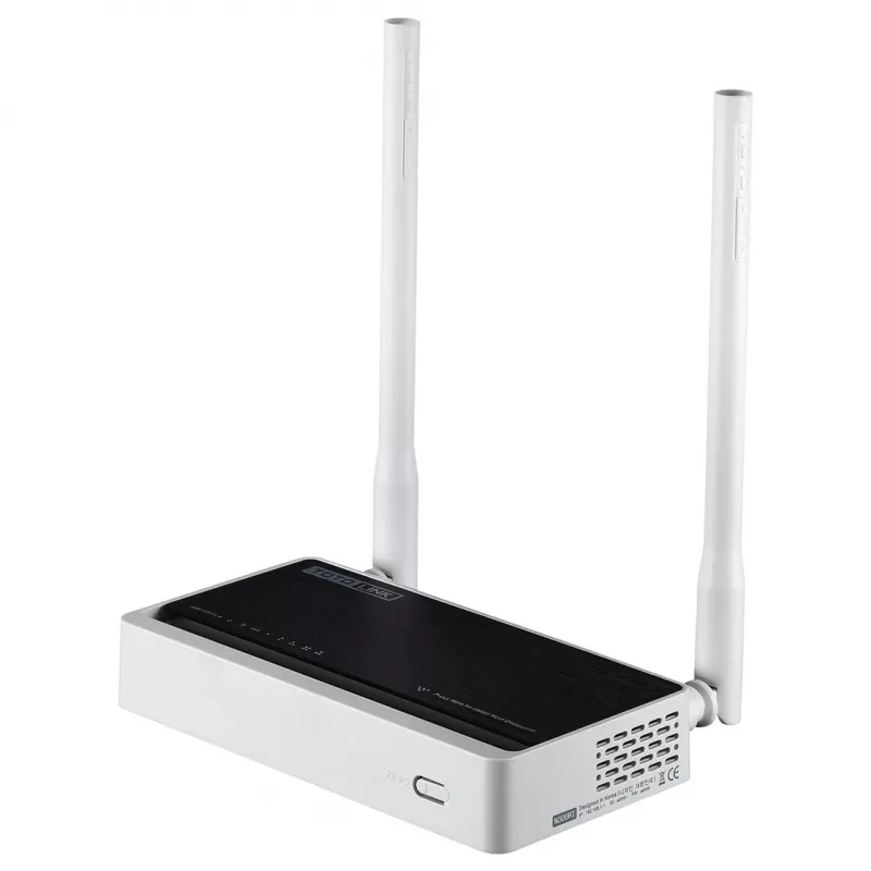 Tischrouter TOTOLINK N300RT — Single-Band 2,4 GHz Wi‑Fi 4, 300 Mbit/s, 5x RJ-45 Fast-Ethernet-Ports, 2 externe 5-dBi-Antennen