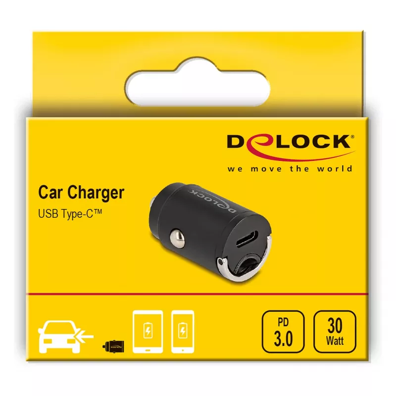 Auto-Ladegerät DeLOCK 64278 Universal Schwarz Schnellladung 12-24V