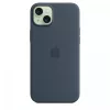 Apple iPhone 15 Plus Silikon Case mit MagSafe - Sturmblau