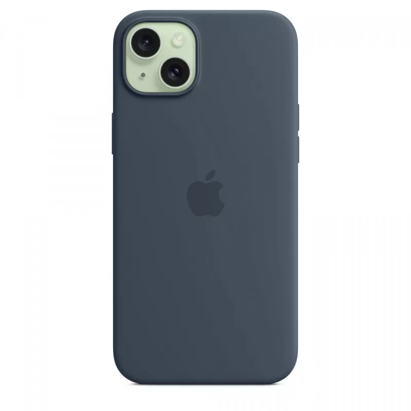 Apple iPhone 15 Plus Silikon Case mit MagSafe - Sturmblau