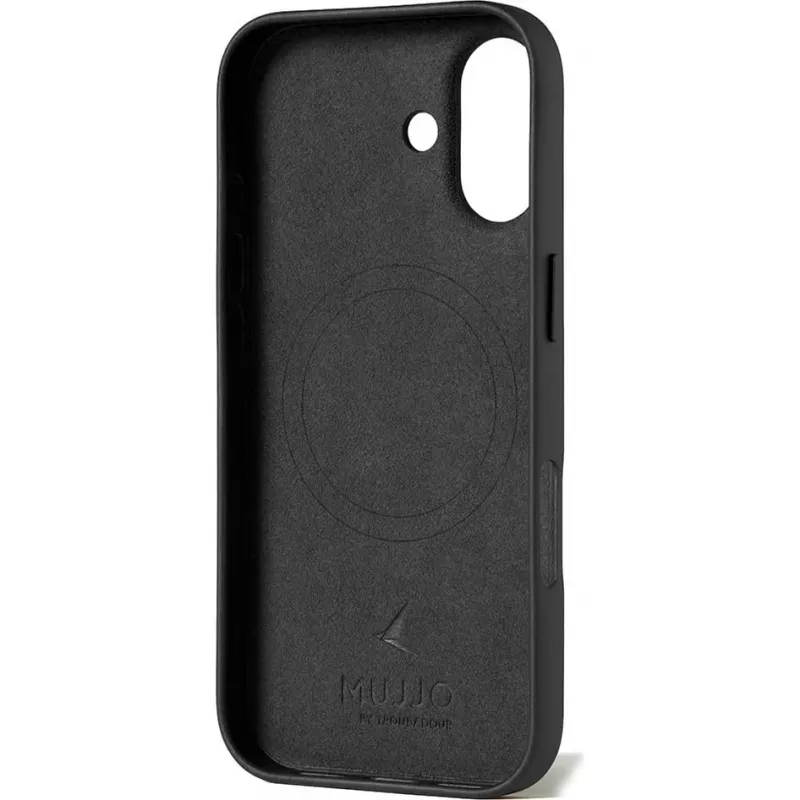 Mujjo Full Leather Case MagSafe Hülle für iPhone 17 Schwarz