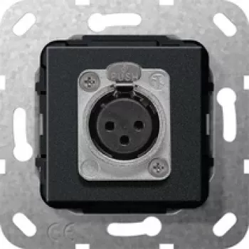 GIRA XLR-Buchse D-Serie Einsatz schwarz matt 566710 (566710)