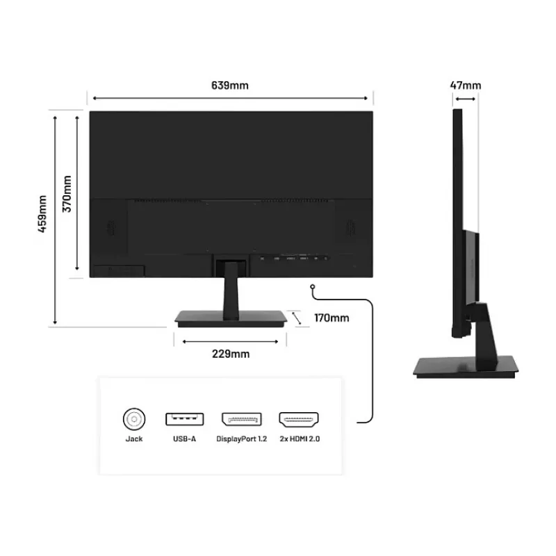 JAPANNEXT 4K UHD Monitor 71,1 cm (28 inch) 3840x2160 Pixel, IPS Panel, 5 ms, 60 Hz, AMD FreeSync, HDMI, DisplayPort (JN-I280UHD60F-P)