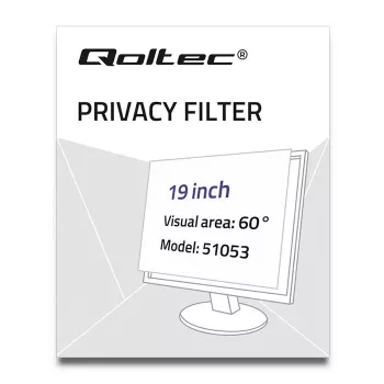 Qoltec 51053 Sichtschutzfilter für Display 48.3 cm (19) Monitor