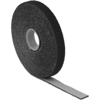 Klettverschlussband DeLOCK 18711 Schwarz 1 Stk.