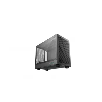 Computergehäuse DeepCool CH160 PLUS Small Form Factor SFF ATX/mATX, gehärtetes Glas, USB-C, Schwarz